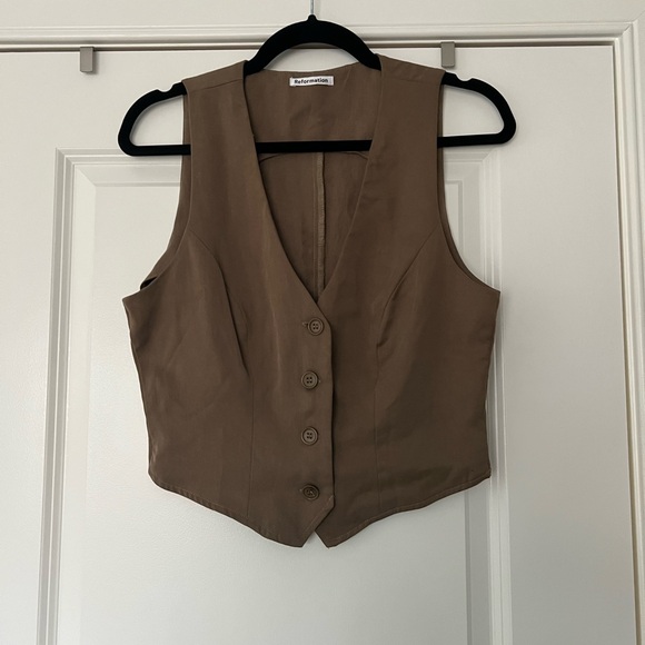 Reformation Devin Twill in Tan (US 6) - Picture 2 of 5